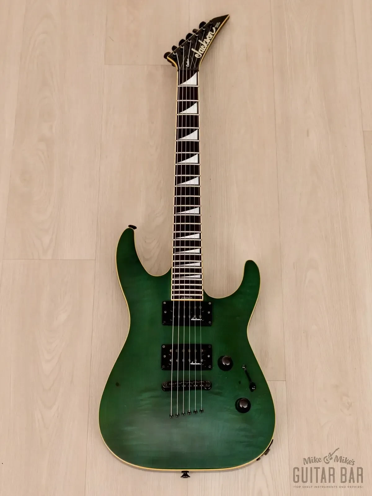 Электрогитара Jackson Soloist Archtop HH See Through Green w/case Japan 1991