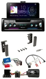 Автомагнитола Pioneer USB Bluetooth DAB для Audi A3/A4/A6 1999–2000, поддержка кнопок на руле и активной акустики