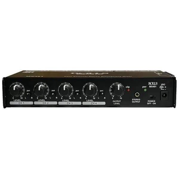 Rolls MX401 4-Channel XLR Stereo Mixer