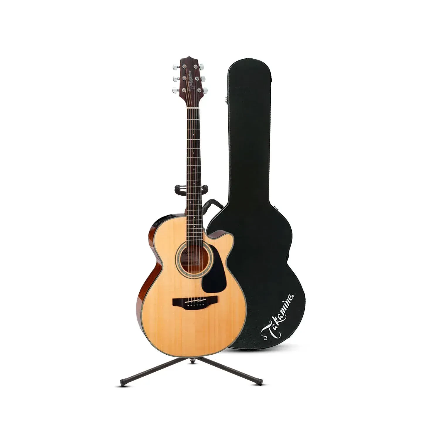 Takamine G Series GF30CE NAT FXC Cutaway 6 String Guitar Natural Bundle