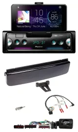 Автомагнитола Pioneer USB, Bluetooth, DAB, для Ford Mondeo/Focus, черный (piano black)