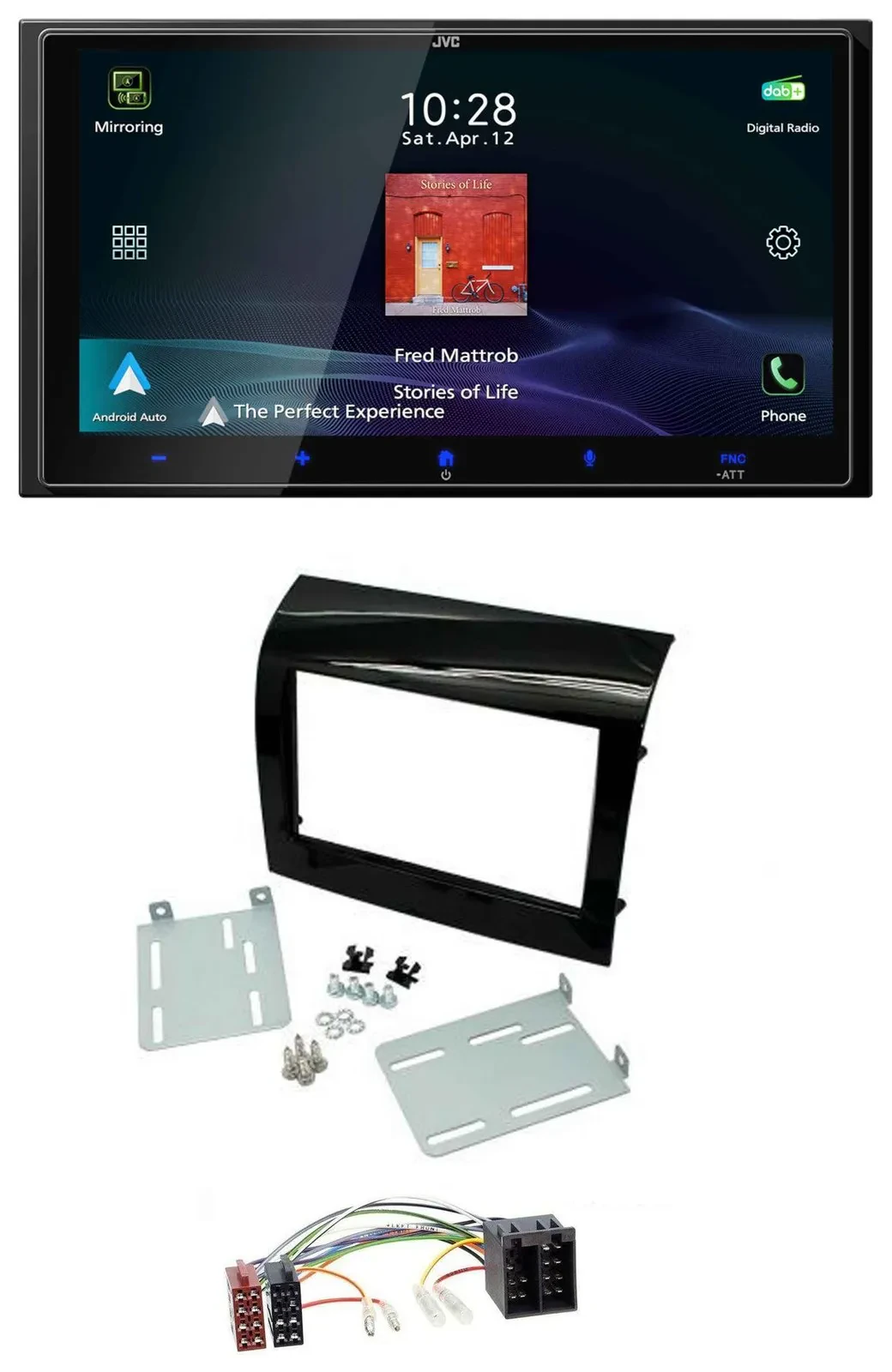 JVC USB Bluetooth 2DIN DAB MP3 Autoradio für Fiat Ducato 11-21 Peugeot Boxer Cit