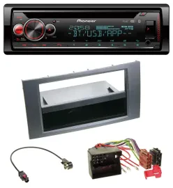 Автомагнитола Pioneer CD, MP3, DAB, Bluetooth, USB для Ford Fiesta/Focus (2004–2008), цвет антрацит