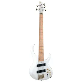 Бас-гитара Ibanez BTB605 Multi-Scale 5-String Bass, Flamed Maple FB, Pearl White Matte