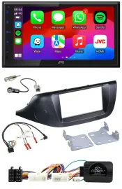 JVC Bluetooth USB Lenkrad 2DIN DAB Autoradio für Kia Ceed ab 2012 schwarz ohne S