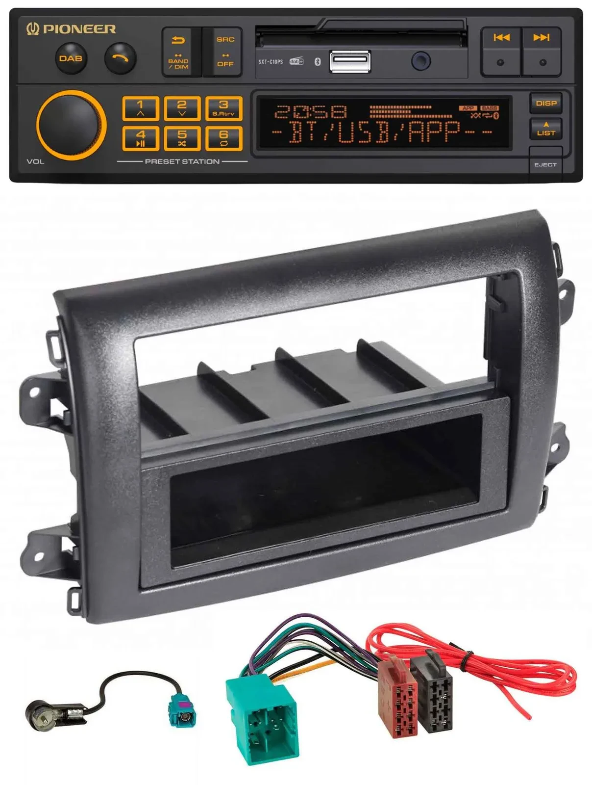 Pioneer DAB MP3 USB Bluetooth Autoradio für Fiat Ducato (Serie 8, ab 2021)