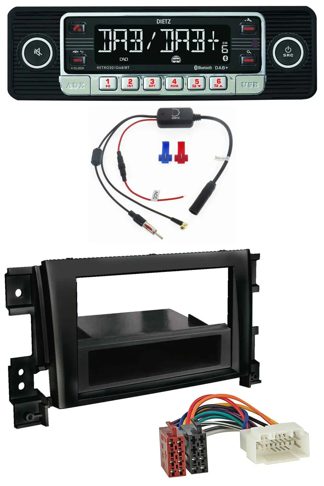 Dietz MP3 DAB Bluetooth USB Autoradio für Suzuki Gran Vitara (ab 2005)