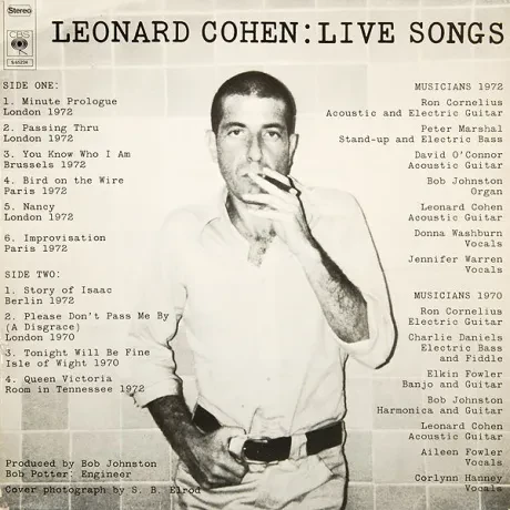 LEONARD COHEN - Live Songs (LP , Used)