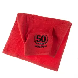 Полотенце Music Store 50th Anniversary Drummer Handtuch Red 30x50