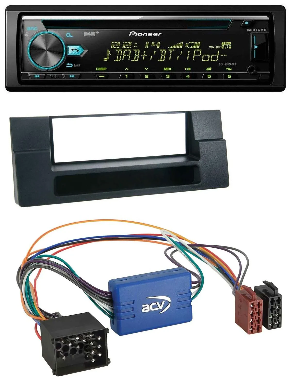 Pioneer DAB MP3 CD USB Bluetooth Autoradio für BMW 5er E39 X5 E53 Ablagefach Akt