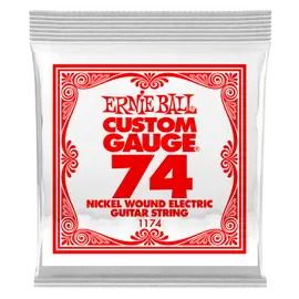 Струна для электрогитары Ernie Ball P01174 Custom gauge, сталь никелированная, калибр 74