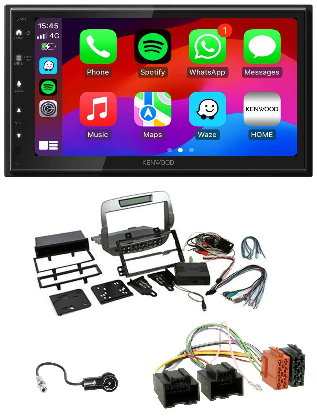 Автомагнитола для Chevrolet Camaro (2010–2015) Kenwood 2DIN MP3 USB DAB Bluetooth серебристая