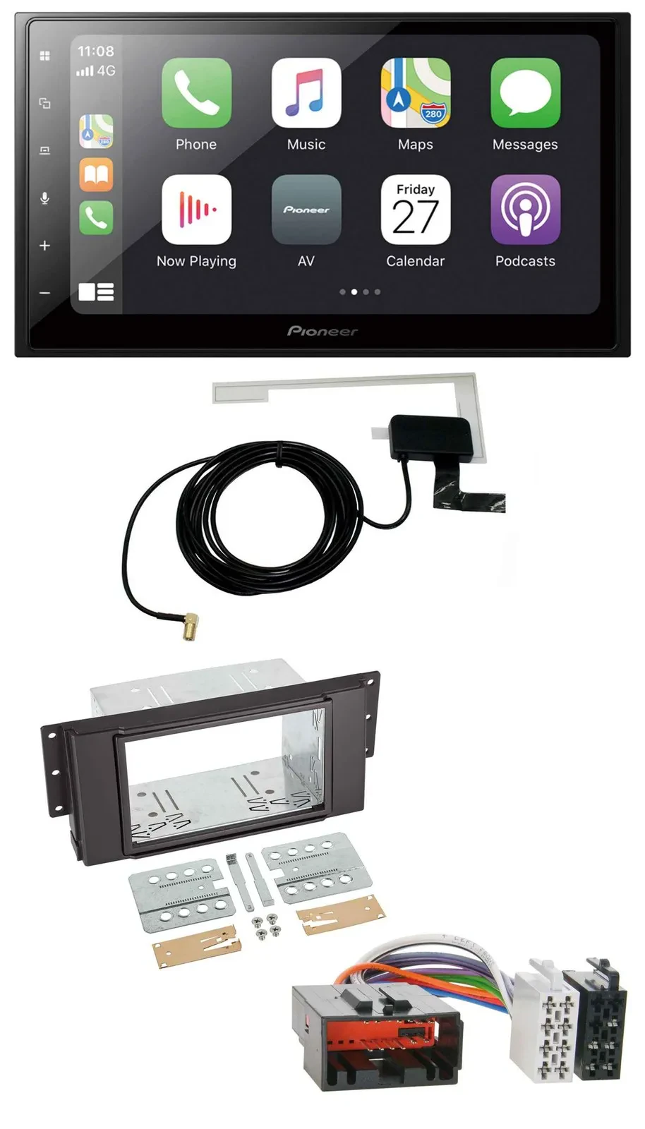 Pioneer USB MP3 2DIN Bluetooth DAB Autoradio für LandRover Free Lander 2007-2010
