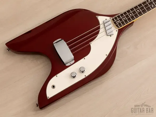 Бас-гитара Eko Rok IV Rokes Bass Vintage Reissue Wine Red w/Case Korea 2000s