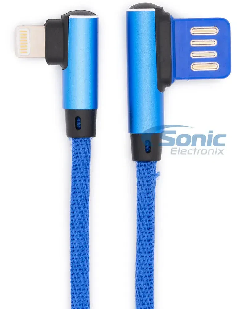 Кабель USB-Lightning Belva BLC1BL 1 м, с угловым разъемом, синий