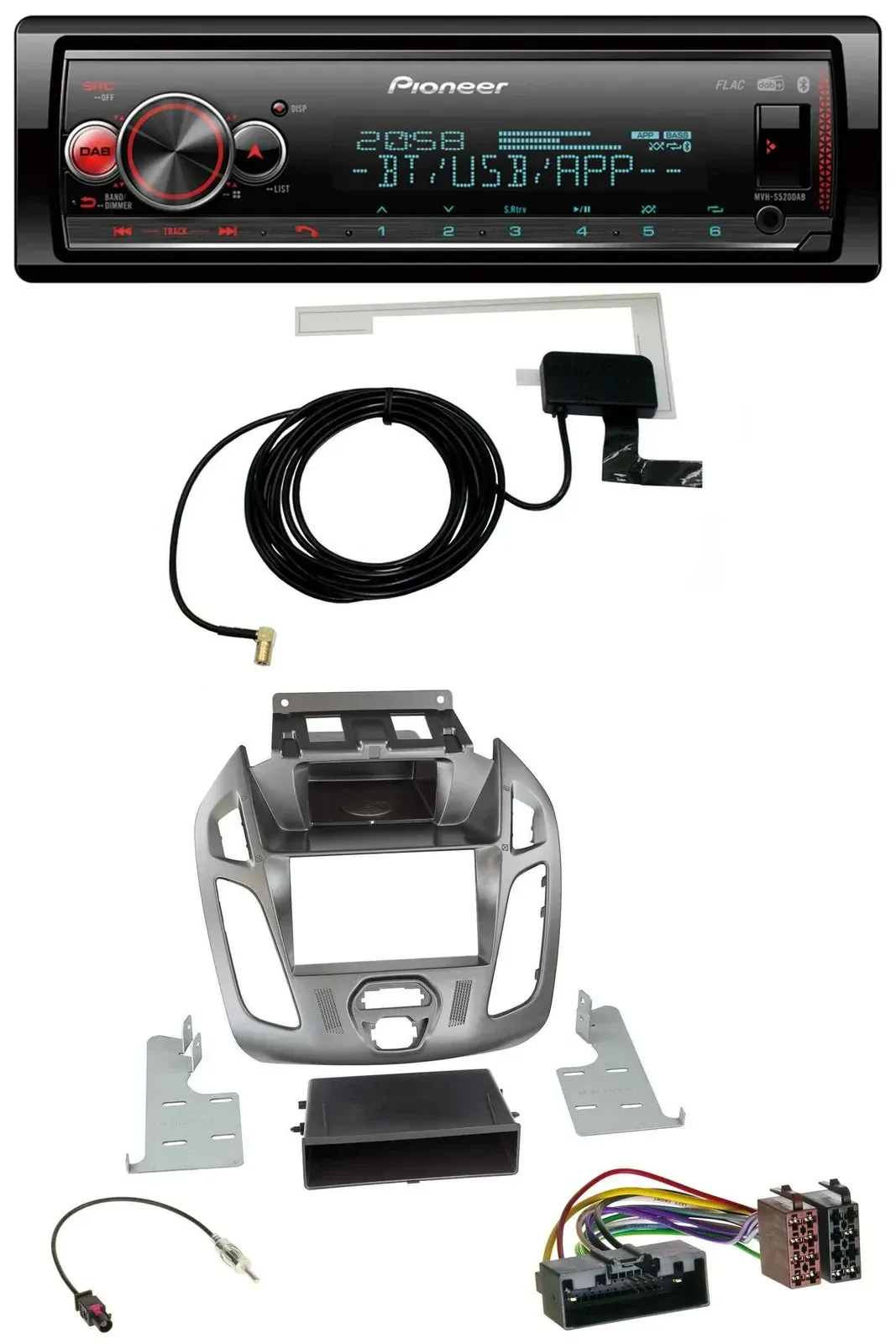 Автомагнитола Pioneer Bluetooth, DAB, USB, MP3 для Ford Transit Connect (2012–2018)