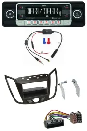 Dietz MP3 DAB Bluetooth USB Autoradio für Ford C-Max / Kuga - dunkelbraun
