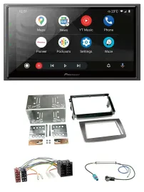 Pioneer USB 2DIN DAB MP3 Bluetooth Autoradio für Alfa Romeo Mito ISO 955 08-14 s