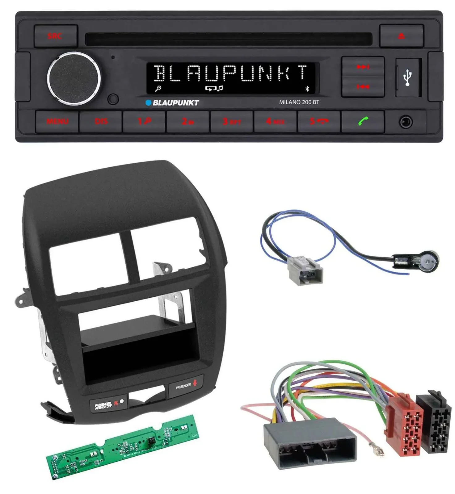 Blaupunkt MP3 USB CD Bluetooth AUX Autoradio für Mitsubishi ASX (2010-2014)