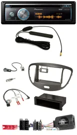 Pioneer CD USB Bluetooth DAB Lenkrad Autoradio für Hyundai i10 ISO 2009-13 dunke