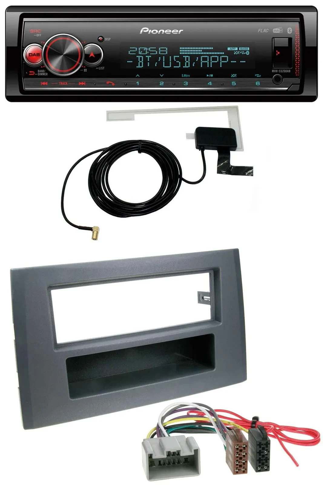 Pioneer Bluetooth DAB USB MP3 Autoradio für Volvo XC90 (14 Pin, 2002-2014)
