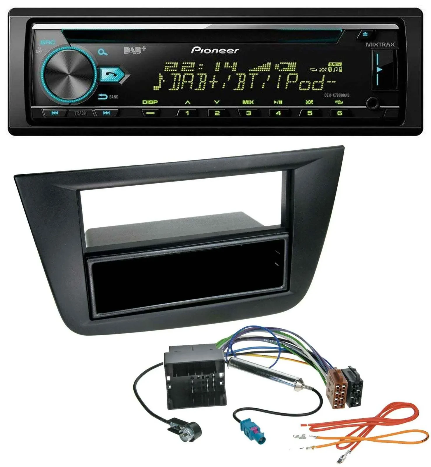 Автомагнитола для Seat Toledo/Altea (с 2005) Pioneer DAB CD USB Bluetooth черный