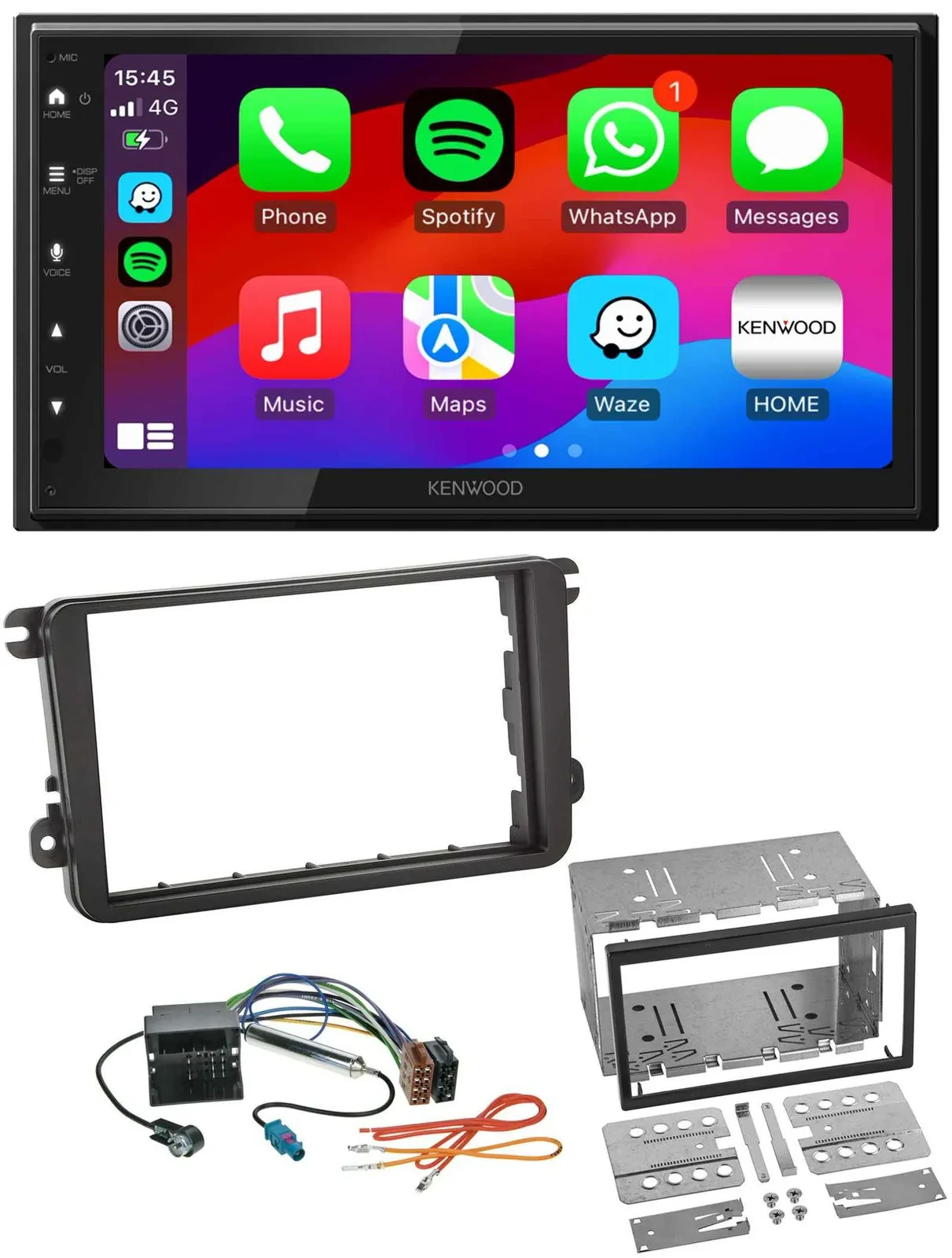 Kenwood MP3 USB DAB 2DIN Bluetooth Autoradio für Skoda Fabia Octavia II Rapid Ro