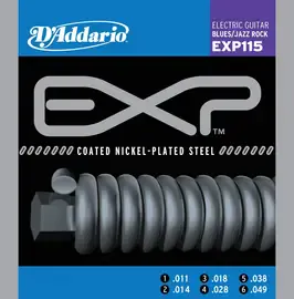 Струны для электрогитары D'Addario EXP115 Blues Jazz Rock 11-49