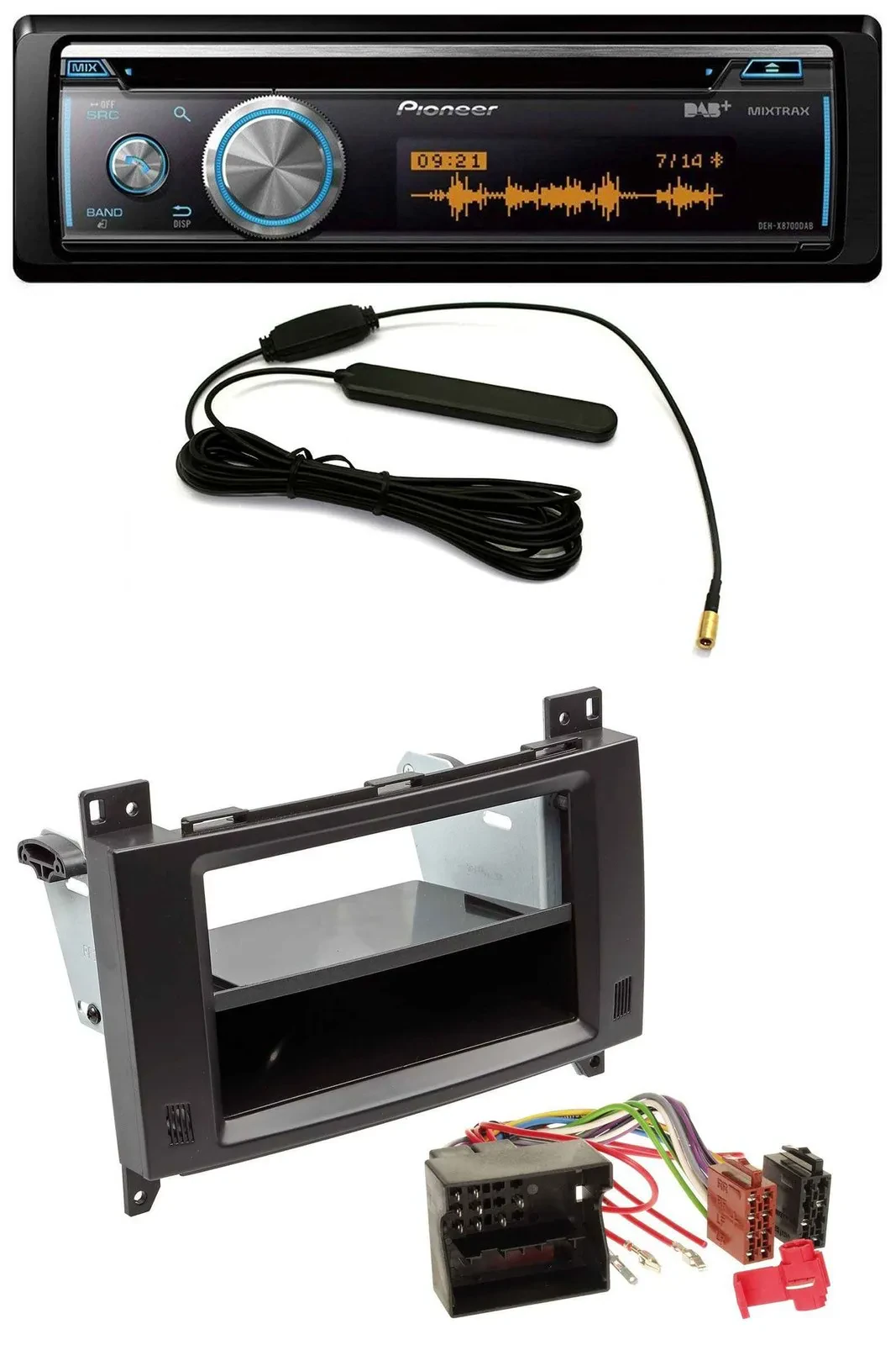 Автомагнитола для Mercedes A-/B-Class, Vito Pioneer CD, USB, Bluetooth, DAB, MP3