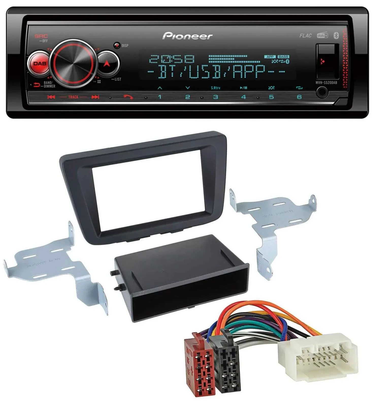 Pioneer Bluetooth USB MP3 DAB Autoradio für Suzuki Baleno (EW, ab 2016)