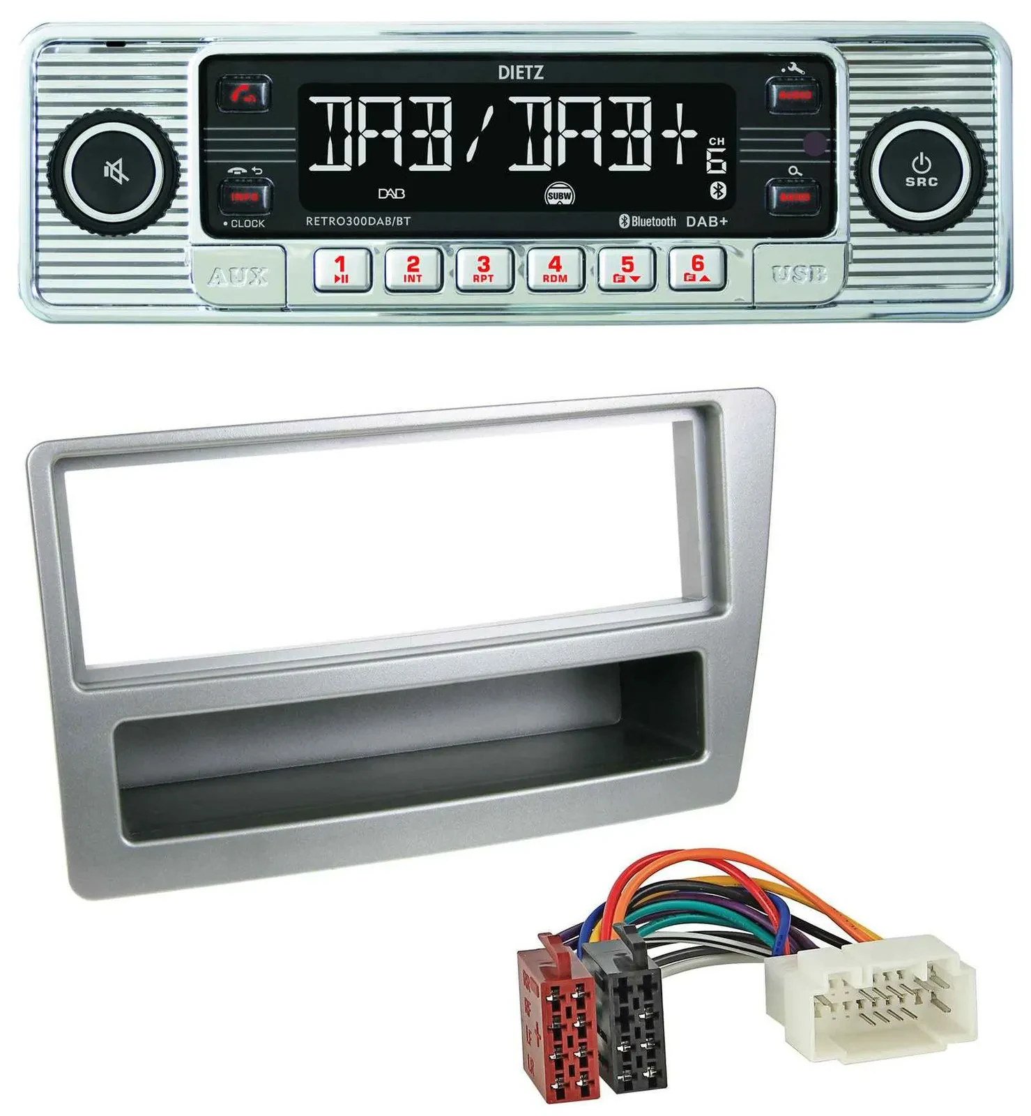 Dietz Bluetooth MP3 DAB USB Autoradio für Honda Civic 04-06 silber autom. Klima