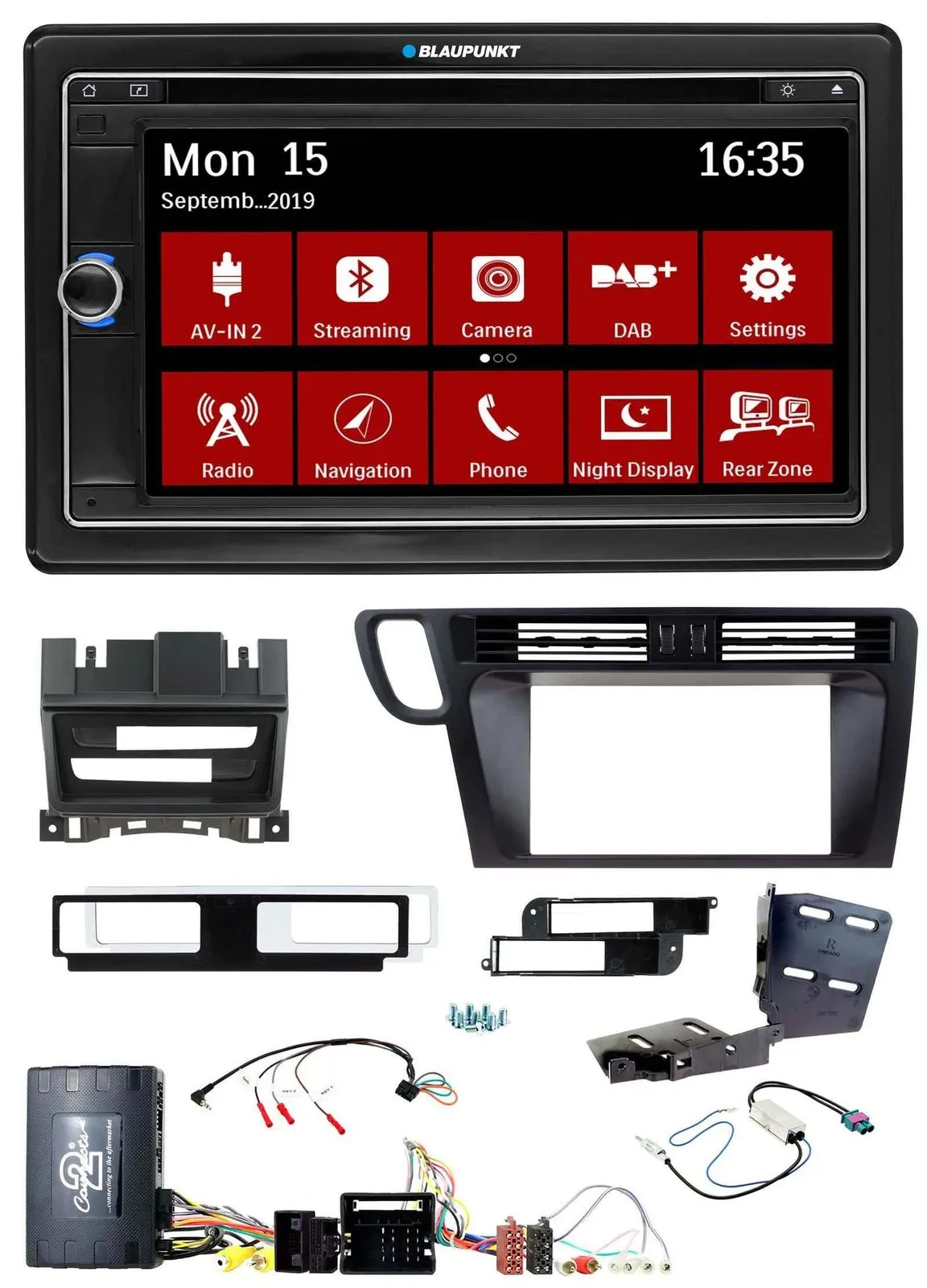 Blaupunkt TMC USB Lenkrad Bluetooth DAB 2DIN Navigation für Audi Q5 08-17 8R Inf