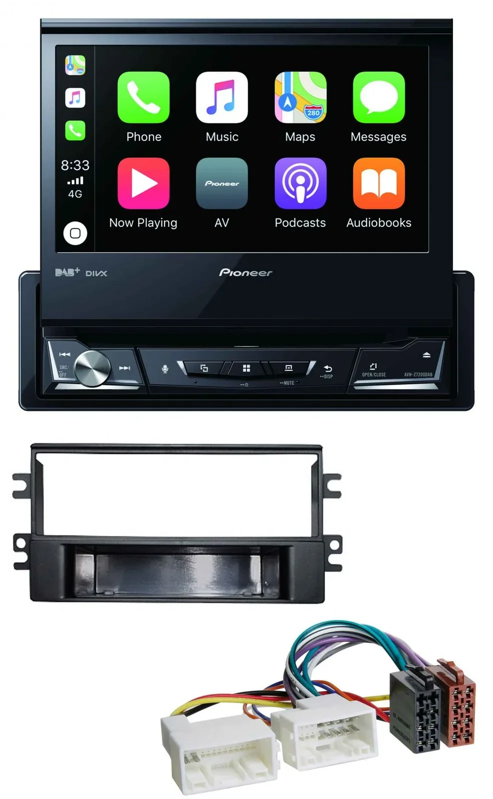 Pioneer DVD Bluetooth DAB USB MP3 Autoradio für Kia Carens (ab 2007)