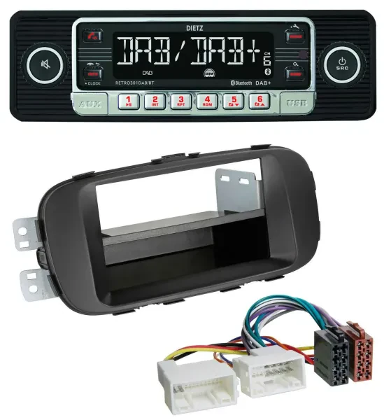 Dietz USB DAB MP3 Bluetooth Autoradio für Kia Soul (PS ab 2014) schwarz