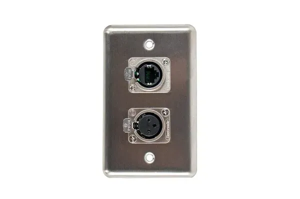 Elite Core Duplex Wall Plate w/1 Tactical Ethernet and 1 XLR Female...