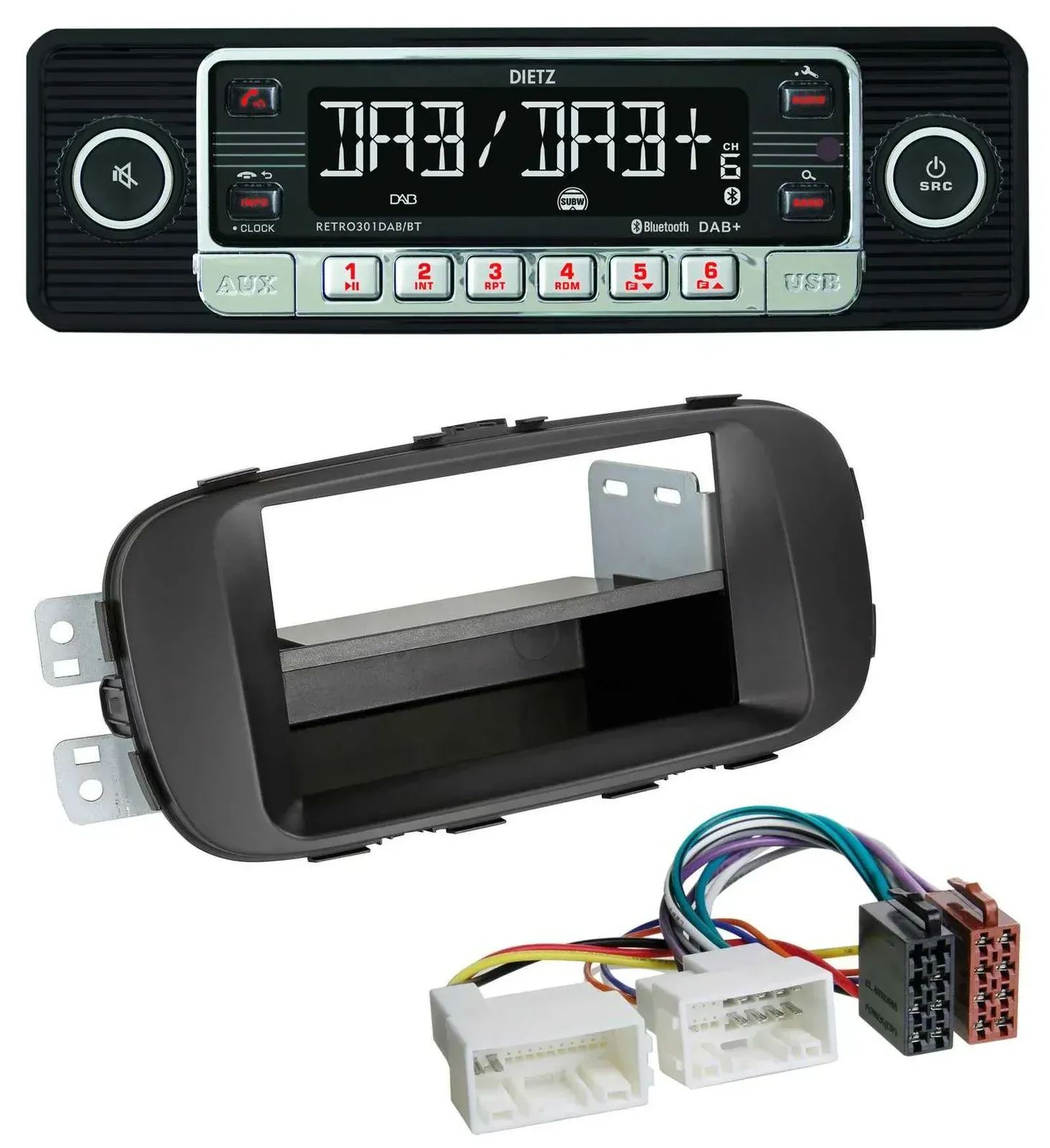 Автомагнитола Dietz для Kia Soul (PS, с 2014) USB, DAB, MP3, Bluetooth, черная