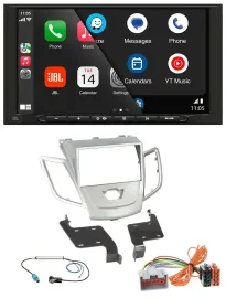 JBL USB 2DIN MP3 Bluetooth AUX Autoradio für Ford Fiesta 08-10 silber