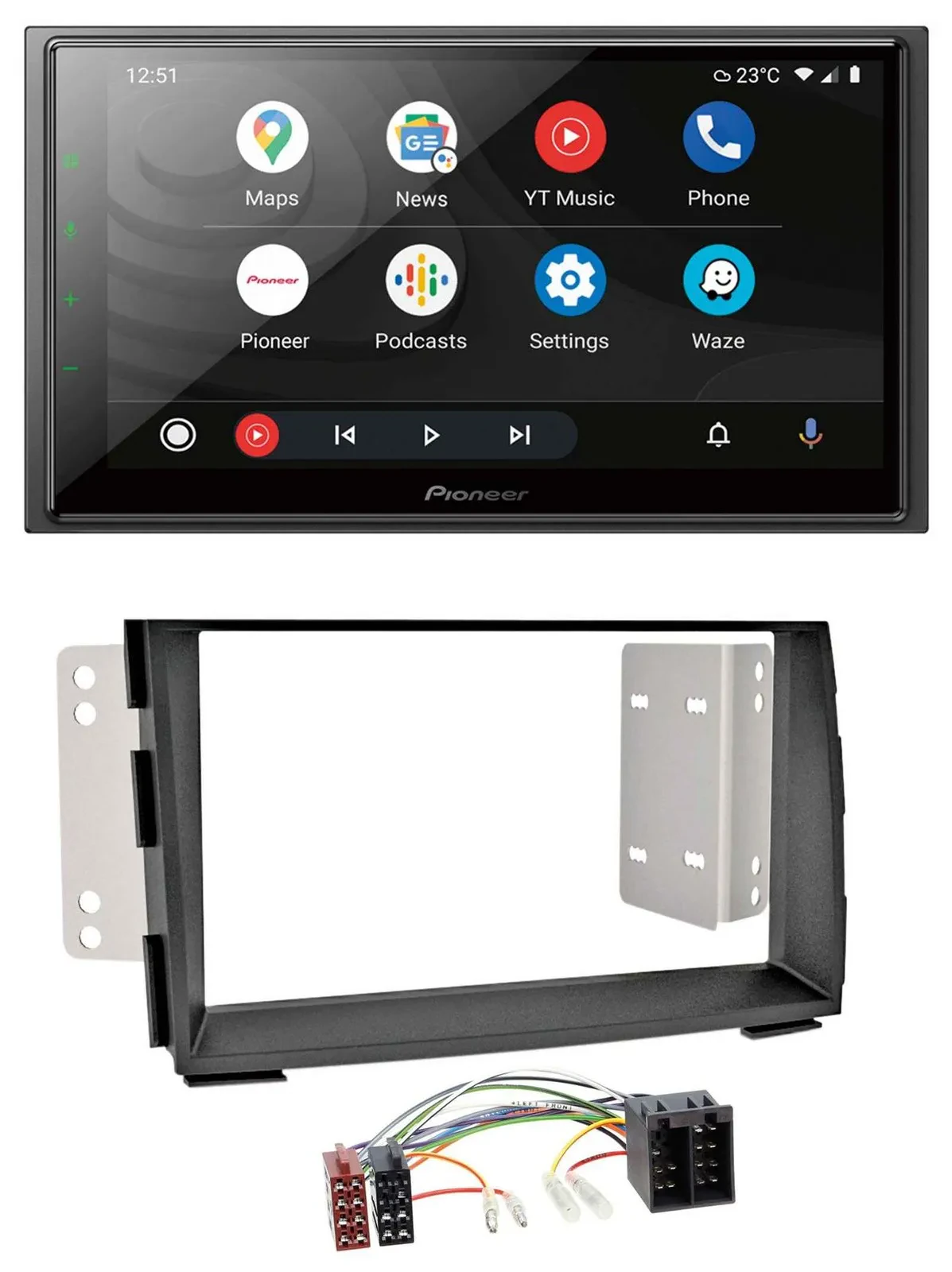 Pioneer USB 2DIN DAB MP3 Bluetooth Autoradio für Kia Venga (YN, ab 2009)