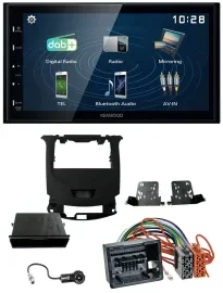 Автомагнитола для Chevrolet Cruze (с 2016) Kenwood 2DIN Bluetooth MP3 USB DAB, глянцевый чёрный (piano black)