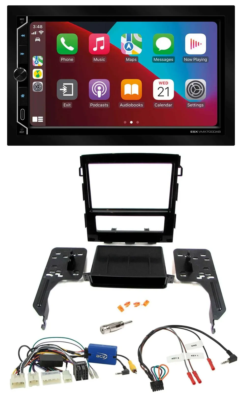 ESX 2DIN DAB USB Lenkrad Bluetooth Autoradio für Subaru Impreza ab 2018