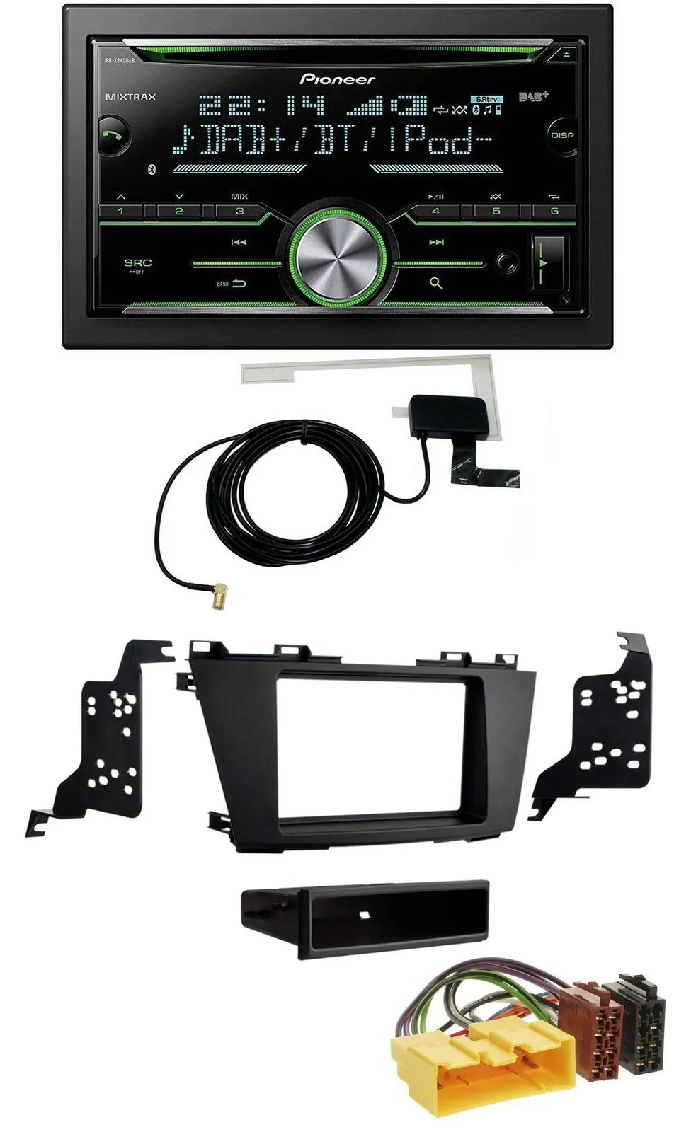 Автомагнитола для Mazda 5 (CR, 2010–) Pioneer 2-DIN, CD/USB/MP3, Bluetooth, DAB
