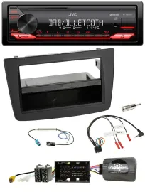 Автомагнитола JVC Bluetooth USB DAB для Alfa Romeo Mito 955 2014–2018 черный с поддержкой управления на руле