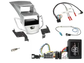 Einbauset Lenkradadapter DIN Autoradio für Ford Fiesta 2008-2010 Display silber