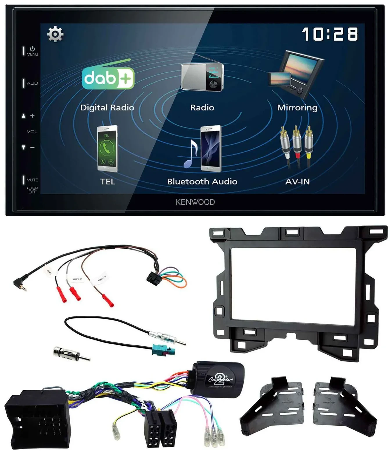 Автомагнитола Kenwood 2DIN Bluetooth USB DAB для Mercedes Sprinter W907/W910
