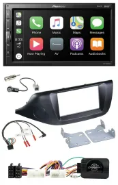 Pioneer USB Lenkrad DAB 2DIN Bluetooth Autoradio für Kia Ceed ab 2012 schwarz oh