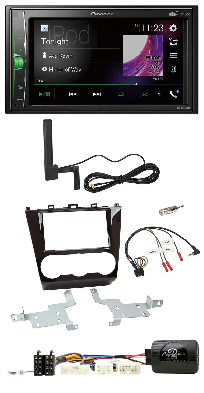 Pioneer MP3 DAB Lenkrad 2DIN Bluetooth Autoradio für Subaru Forester ab 2015