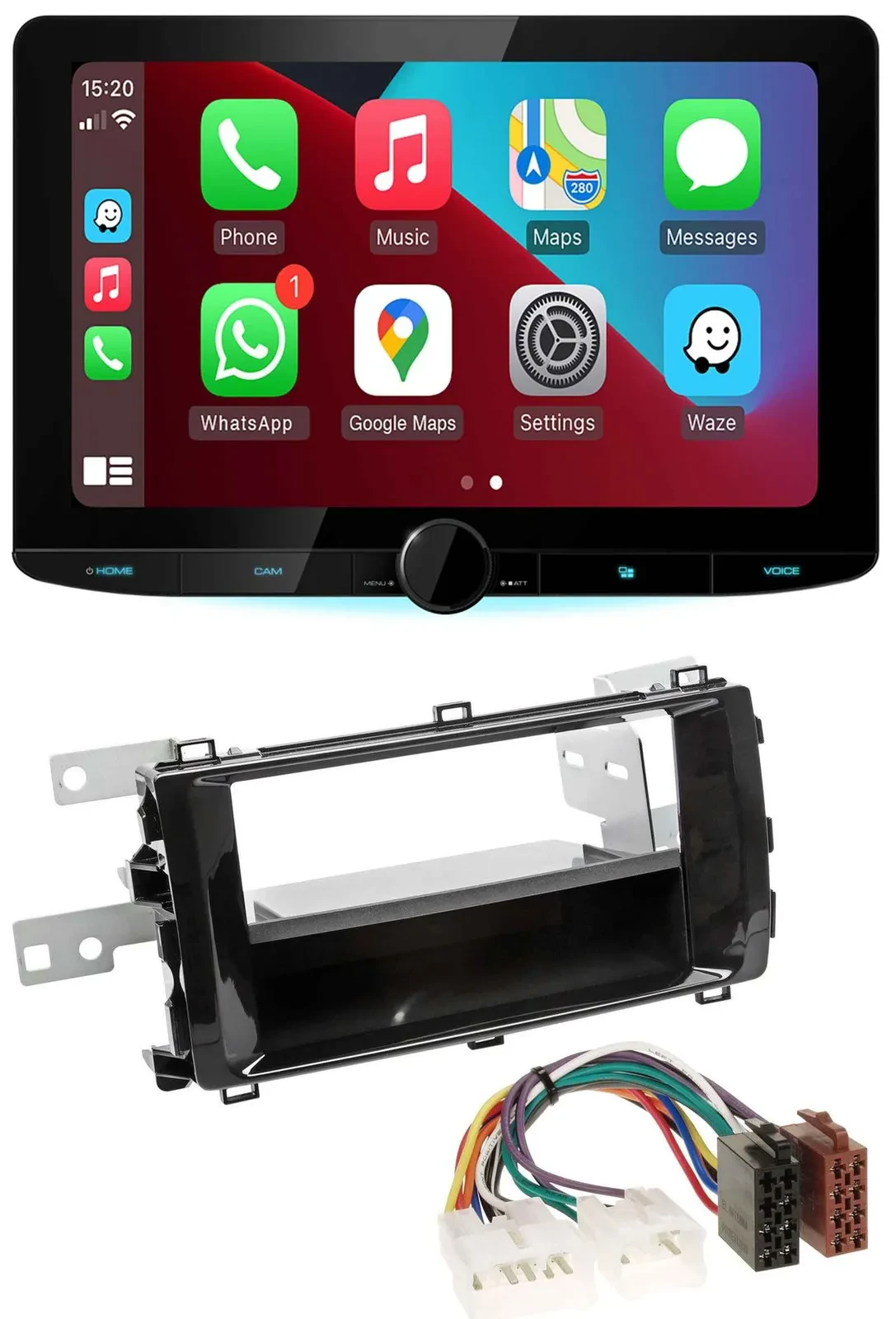 Kenwood MP3 USB DAB Bluetooth Autoradio für Toyota Auris (ab 2013) schwarz