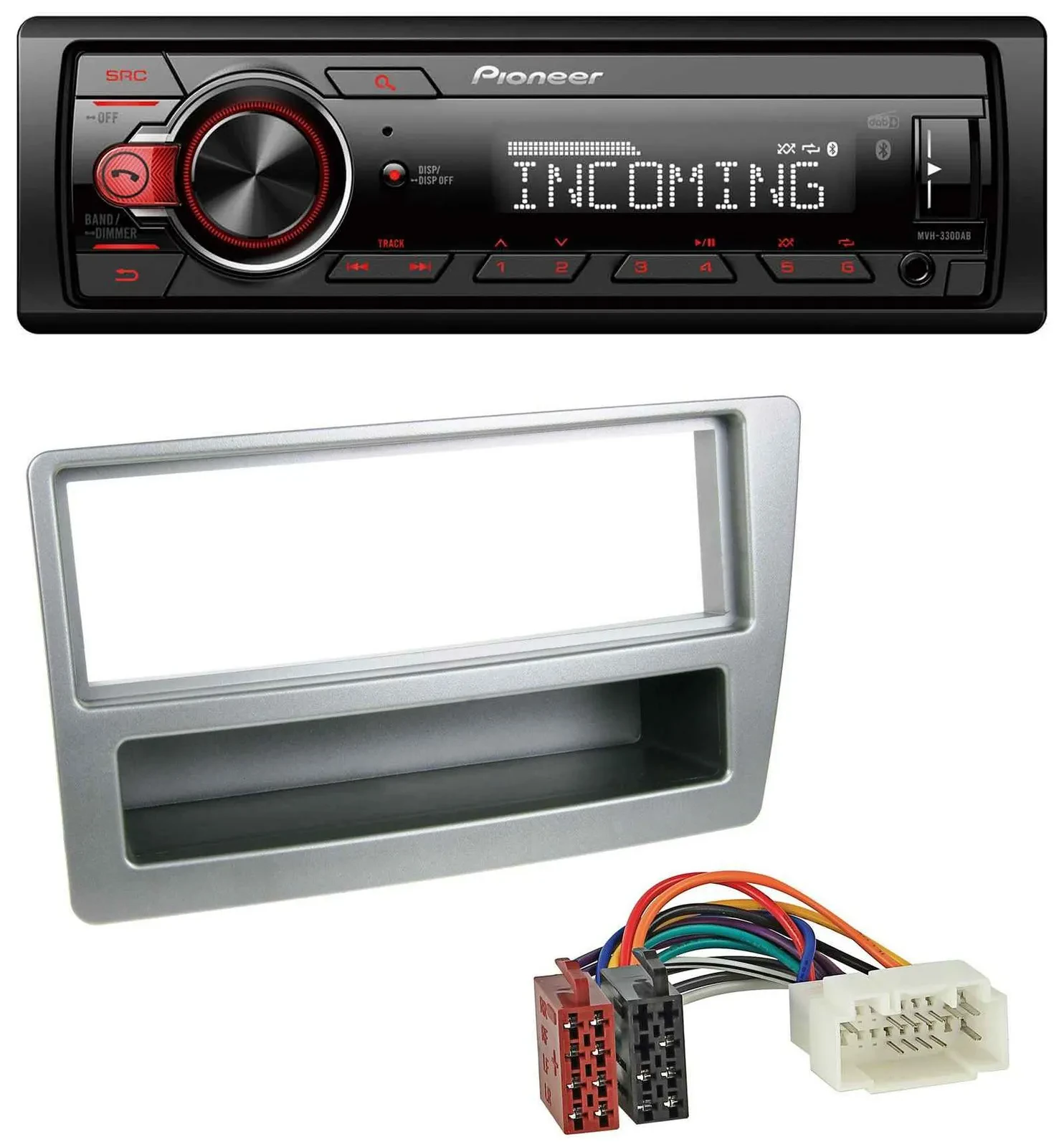 Pioneer Bluetooth USB DAB MP3 Autoradio für Honda Civic 04-06 silber autom. Klim