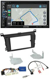 Alpine DAB TMC Bluetooth 2DIN USB Lenkrad Navigation für Toyota RAV 4 ab 2013
