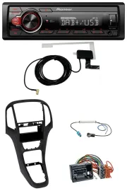 Автомагнитола для Opel Astra J Pioneer 1DIN MP3 DAB USB AUX перламутровый чёрный